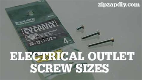 standard screw size for electrical boxes|electrical outlet screw size chart.